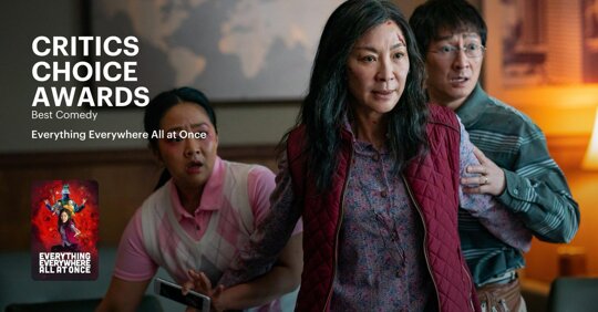 The results are in! Let's hear it for #EverythingEverywhereAllAtOnce, winner of our #CritcsChoiceAwards Best Comedy Poll 👏 Shoutout to all of the amazing titles that had us laughing this year. Tune in tomorrow for real-time event coverage 👉 https://imdb.to/3w2k7D5 https://t.co/53PhKbGVY7