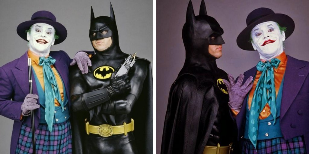 Behind the scenes of #Batman (1989) with Jack Nicholson and Michael Keaton. Which Batman/Joker pairing is your favorite? https://t.co/FUFDDOowDz