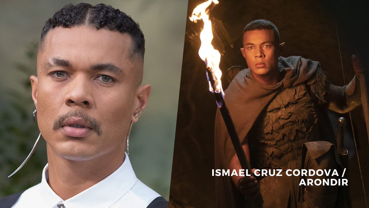 Even LOTR super fans will be new to #Arondir, a character that was created for #TheRingsOfPower. The Silvan elf of the Second Age is played by Ismael Cruz Cordova, who has been seen in Ray Donovan, The Mandalorian, and Sesame Street. https://imdb.to/IsmaelCruzCordova @IsmaelC_C https://t.co/Ylg0uICDK9