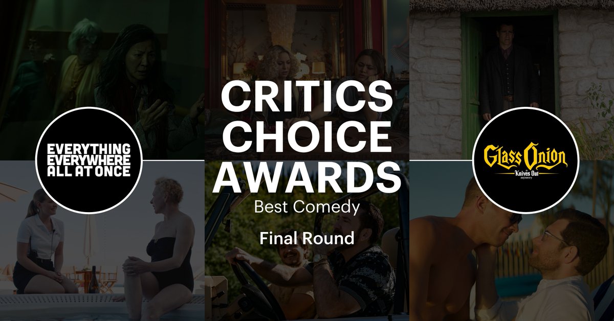 We're back for the final round 🙌 Between #EverythingEverywhereAllAtOnce and #GlassOnion, who do you think will take home the #BestComedy award this year? Vote for your favorite below, and check back tomorrow for the final results 🗳👇 https://t.co/OCDZYmUboj