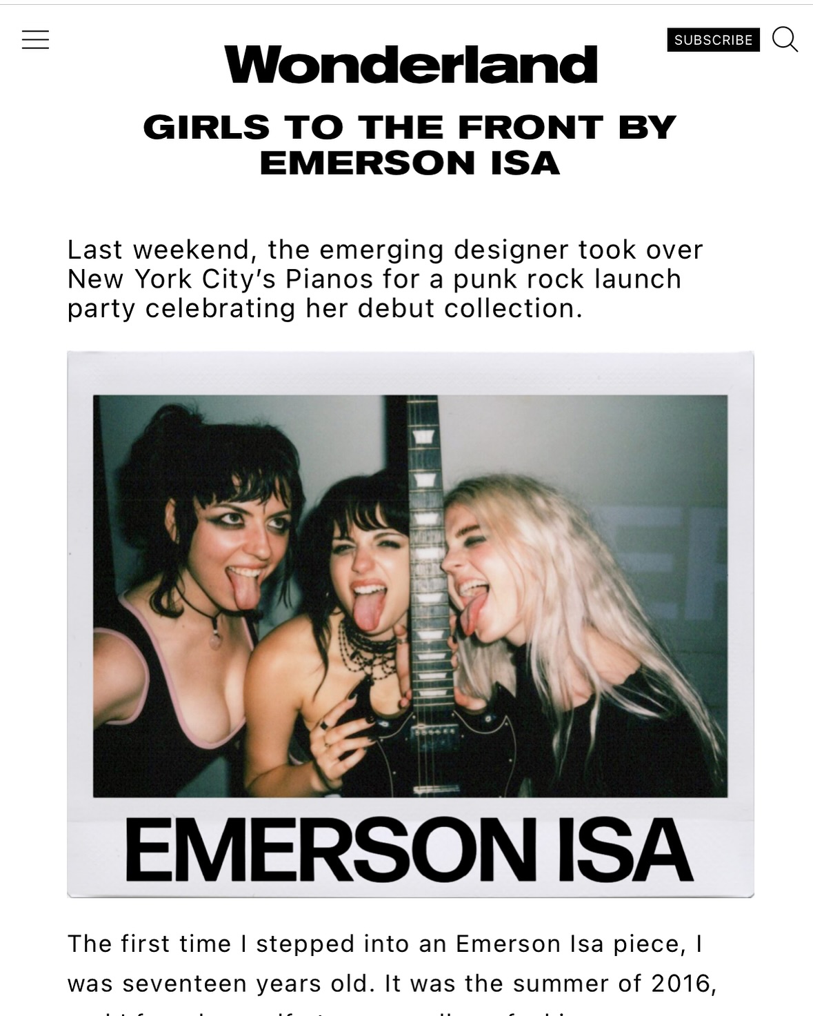 Thank you SO MUCH @wonderland @s0phiewang for the amazing piece on the launch party 🖤 photos by @avabogdan @espcamera

!PIANOS!<br> @emersonisa