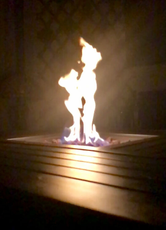 Took A Picture Of My Fire Pit Last Night And Caught Peter Pan And Tinkerbell #PerfectlyTimedPhotos 