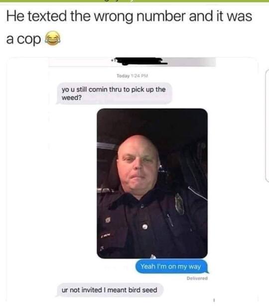 I mean cop looks fried 