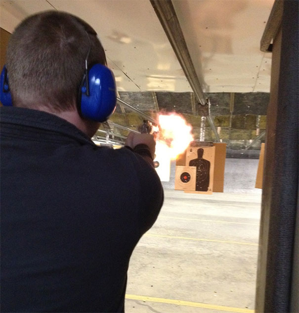 First Time Shooting A .44 Magnum. My Girlfriend Was Taking A Picture Behind Me And Timed It Perfectly   #perfectlyTimedPhotos