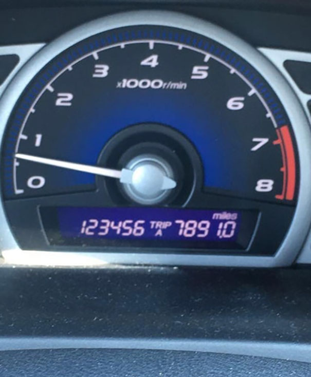 The Perfect Timing Of This Odometer And Trip Meter   #perfectlyTimedPhotos