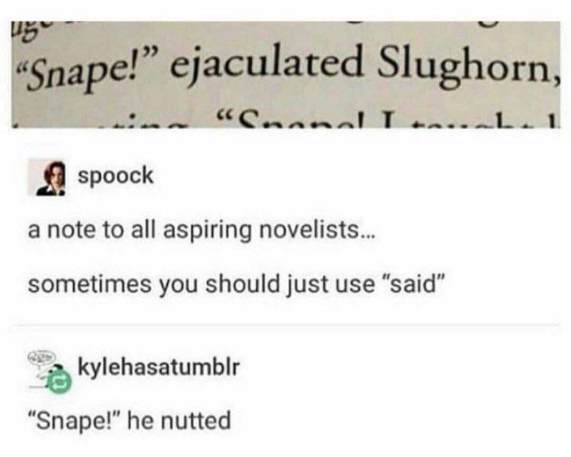 Lol, multiple choice question:

Which of these words is not found in the Harry Potter novels?

A) elf
B) orc
C) troll
D) ejaculated

It's B.