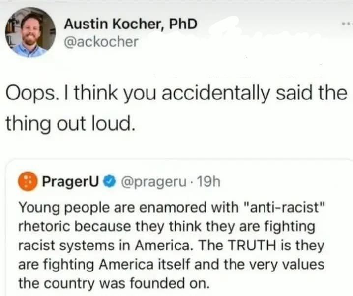 I actually agree with PragerU on this one.  https://www.facebook.com/photo/?fbid=1362256141928926&set=a.321177742703443