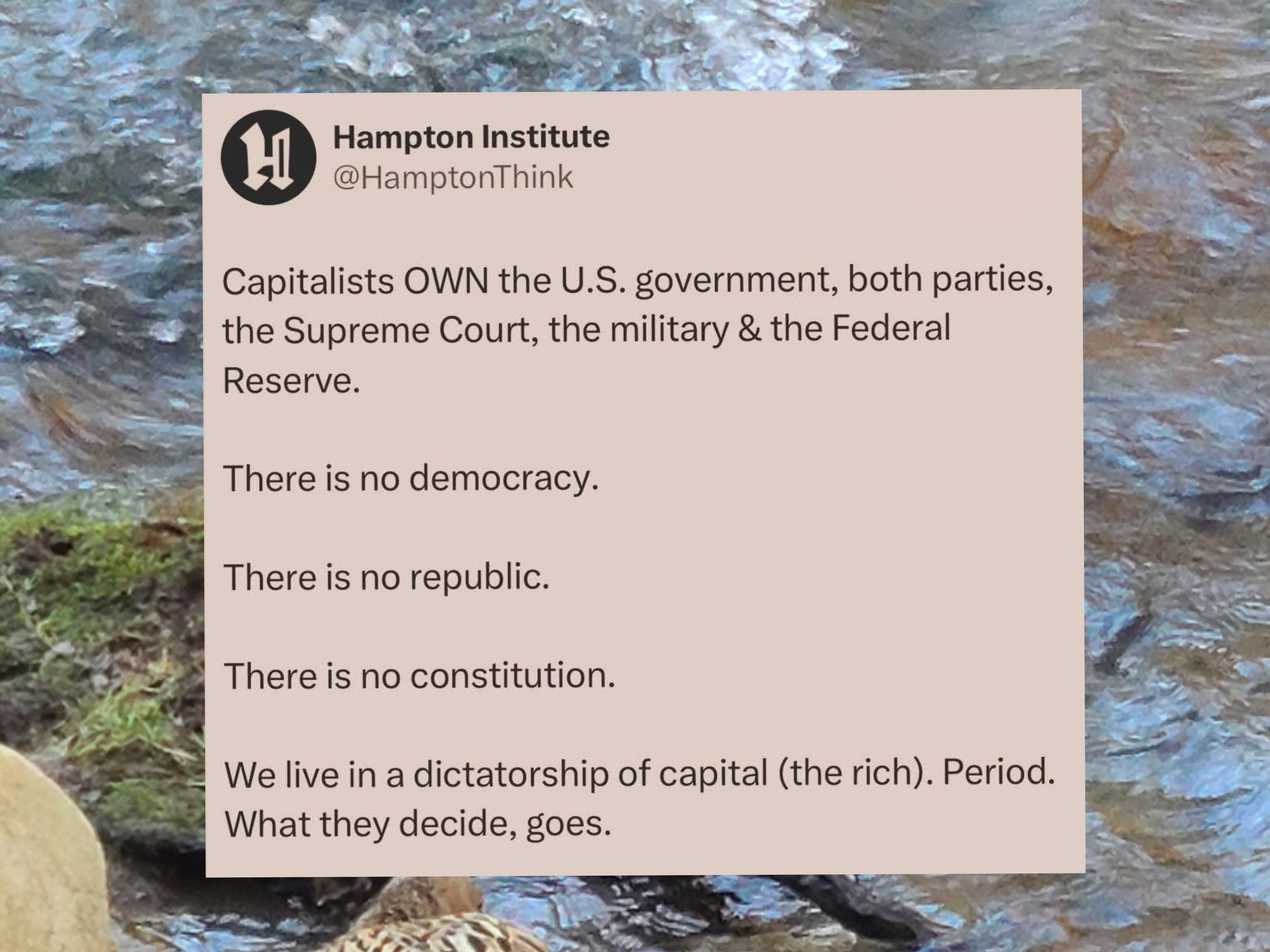 Voting for either capitalist party will not change this 