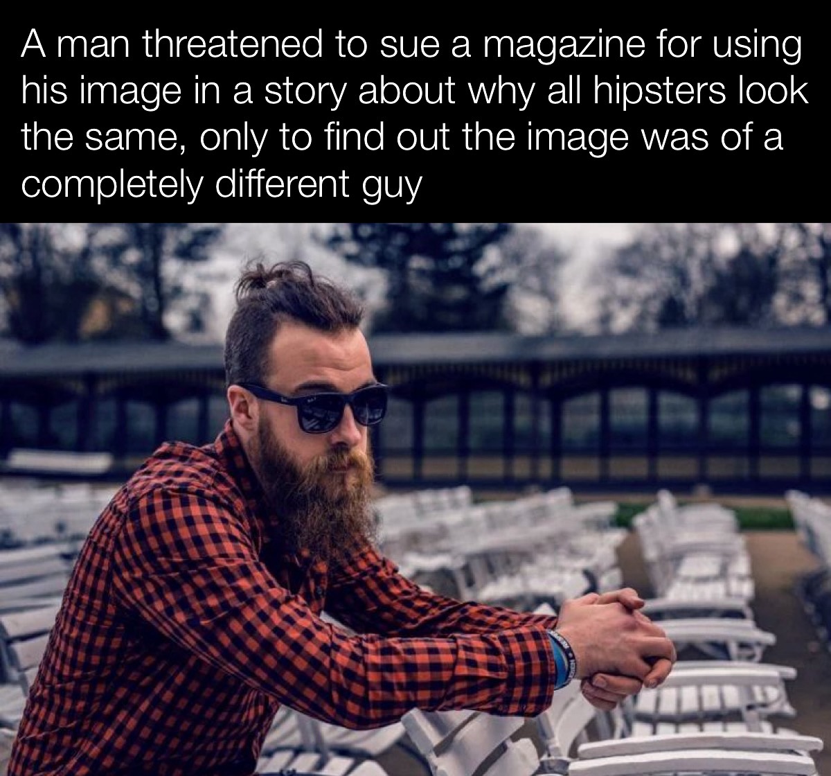 In February 2019, MIT Technology Review published an article on the “hipster effect,” a Brandeis University study explaining why nonconformists ironically converge on similar styles like beards and flannels. A stock Getty photo of a bearded man in a beanie illustrated the piece, sparking unintended drama.  An angry reader emailed, accusing the magazine of slander and unauthorized use of his image in the “clickbait” story, threatening legal action. Editors verified the license with Getty, discovering the model's name didn't match—proving the complainant wasn't him, hilariously validating the article's thesis on hipster uniformity. 