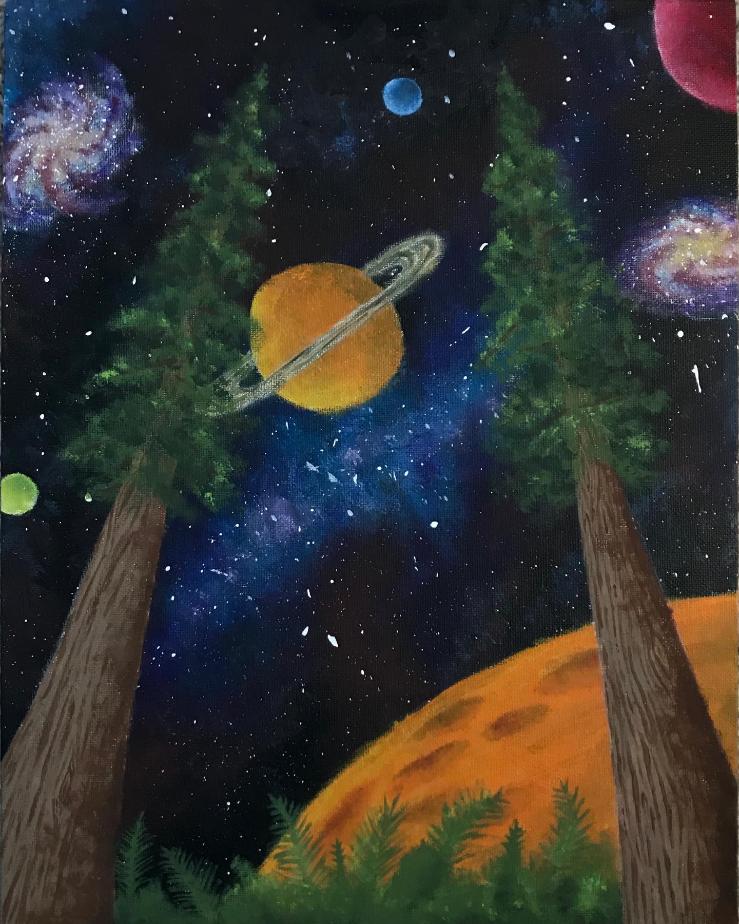 “beyond the entire world” acrylic on canvas panel 