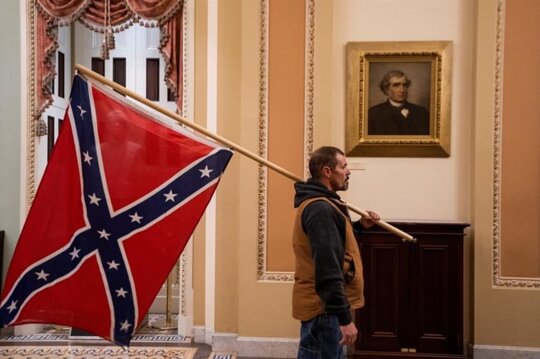 There are fucking confederate flags in a house of Congress. Where the fuck is the National Guard? All of these people need to be tried for treason as domestic terrorist.