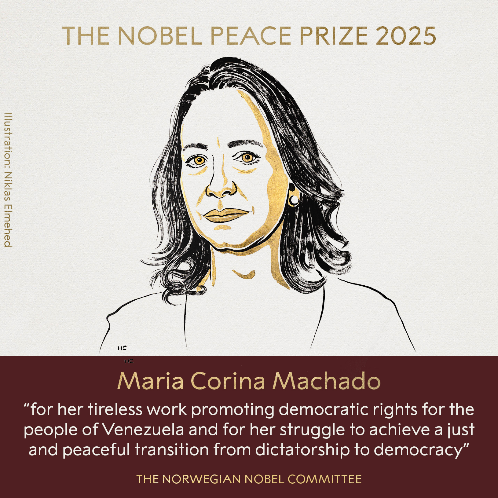 The Norwegian Nobel Committee has decided to award the 2025 #NobelPeacePrize to Maria Corina Machado for her tireless work promoting democratic rights for the people of Venezuela and for her struggle to achieve a just and peaceful transition from dictatorship to democracy.  #NobelPrize 