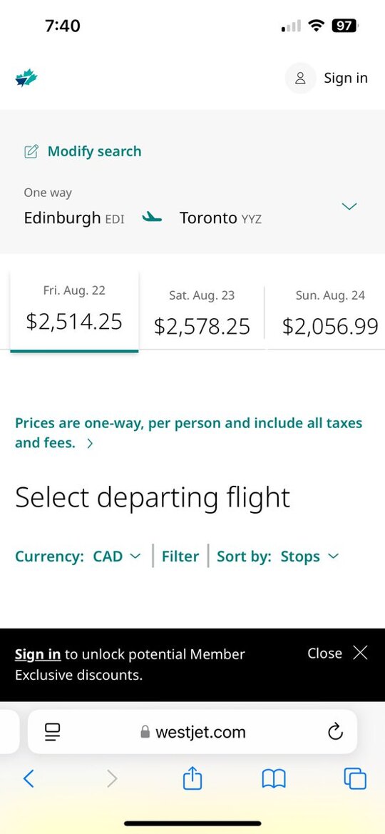 Let's never forget that when Air Canada was shut down, the other airlines didn't help. They instead price gouged Air Canada's customers. You could have gained customers for life, instead you price gouged them 4-5X the fare value. 
@WestJet
 this is despicable and short sighted.

https://x.com/MargauxPeckLaw/status/1957332660751052898