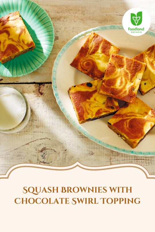 Squash Brownies with Chocolate Swirl Topping
Squash Brownies with Chocolate Swirl Topping
Satisfy your sweet tooth with a squash-infused twist! Our squash brownies with chocolate swirl topping are the ultimate indulgence.
https://www.ontario.ca/foodland/recipes/squash-brownies-chocolate-swirl-topping