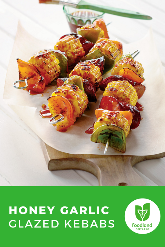 Honey Garlic Glazed Kebabs
Honey Garlic Glazed Kebabs
Ready in just 30 minutes, Ontario corn, peppers and sausage make the perfect trio in these Honey Garlic Glazed Kebabs. Be sure to add these savoury skewers to your grilling menu line-up!
https://www.ontario.ca/foodland/recipes/honey-garlic-glazed-kebabs