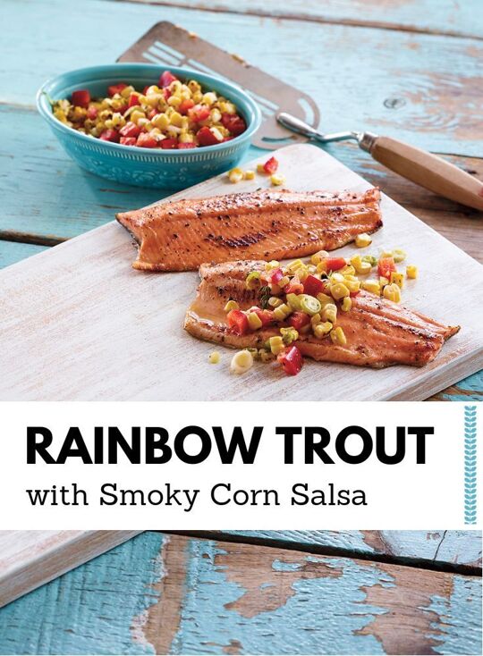 Rainbow Trout with Smoky Corn Salsa
Rainbow Trout with Smoky Corn Salsa
Rainbow Trout with Smoky Corn Salsa - A smoky corn salsa pairs perfectly with Ontario Rainbow Trout to make a dinner that is fantastic for BBQ season.
https://www.ontario.ca/foodland/recipes/rainbow-trout-smoky-corn-salsa