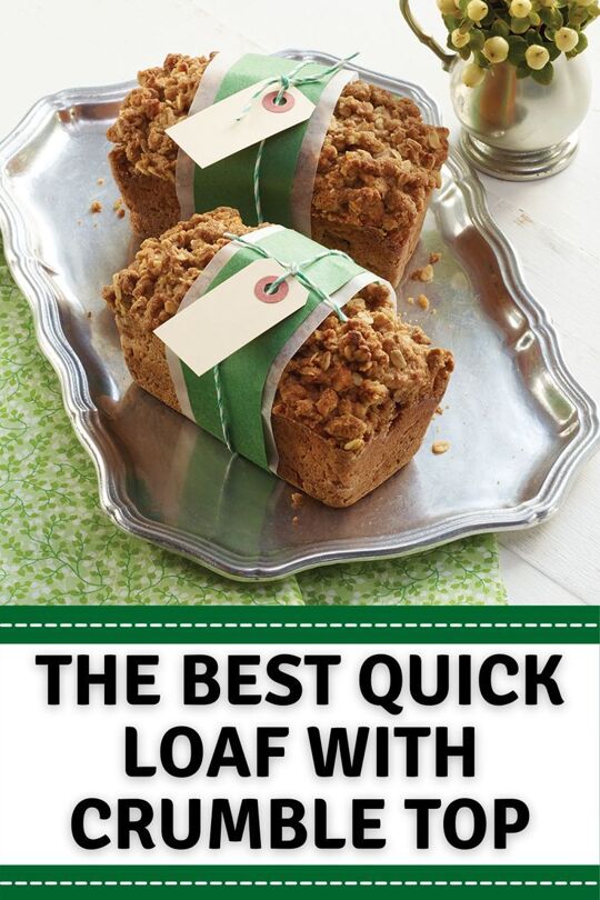 The Best Quick Loaf with Crumble Top
The Best Quick Loaf with Crumble Top
The Best Quick Loaf with Crumble Top- This moist and lightly sweetened Apple Loaf with Crumble Top makes a delicious after school snack or dessert. The hardest part of this recipe is trying not to eat it all at once!
https://www.ontario.ca/foodland/recipes/best-quick-loaf-crumble-top