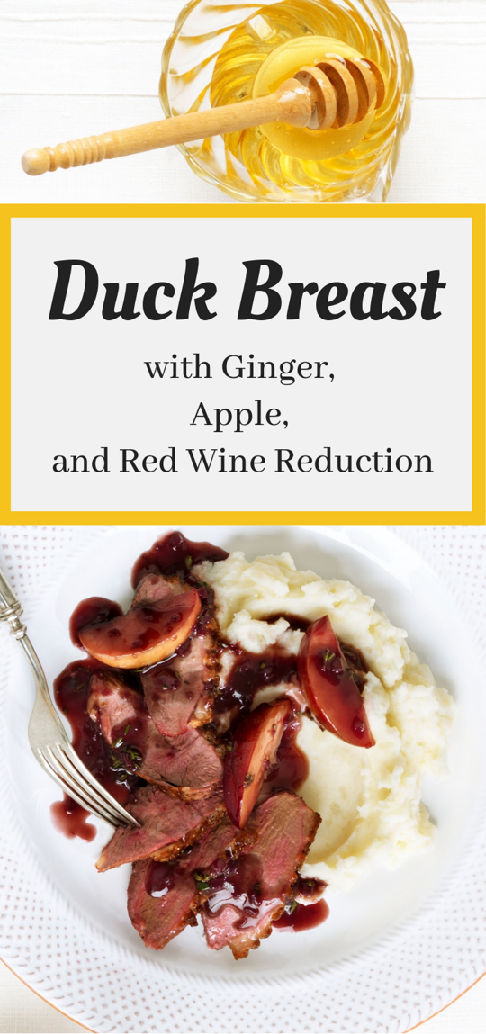 Duck Breast with Ginger, Apple and Red Wine Reduction
Duck Breast with Ginger, Apple and Red Wine Reduction
Rich flavours are on the menu tonight - tender duck breast and sweet Ontario Apples with a red wine reduction. Great for a date night or a special occasion.