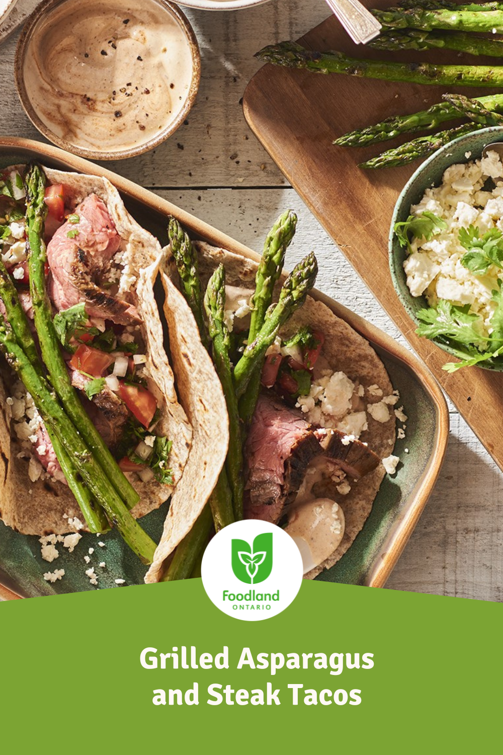 Grilled Asparagus and Steak Tacos
Grilled Asparagus and Steak Tacos
Juicy, tender Ontario Steak paired with smoky grilled Ontario Asparagus in a soft taco, topped with all the fixings for the ultimate flavour-packed bite. Perfect for a springtime twist on taco night! 🌱🥩

https://www.ontario.ca/foodland/recipes/grilled-asparagus-and-steak-tacos-0