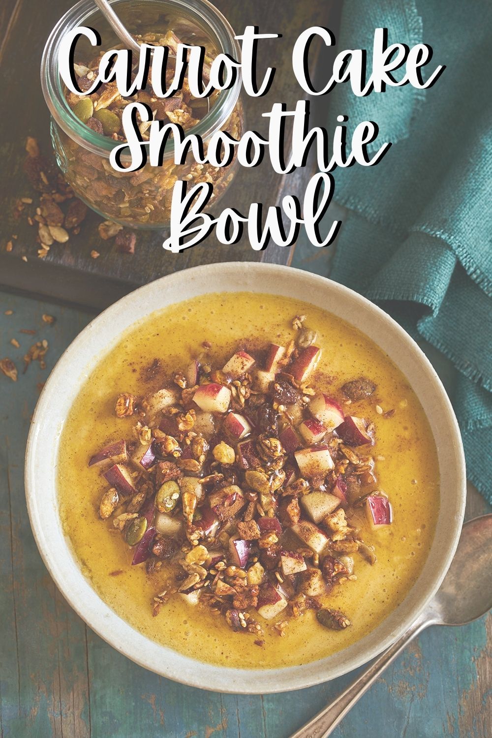 Carrot Cake Smoothie Bowl
Carrot Cake Smoothie Bowl
Fresh Ontario apples, carrots and maple syrup come together to make this breakfast smoothie bowl.

https://www.ontario.ca/foodland/recipes/carrot-cake-smoothie-bowl-0