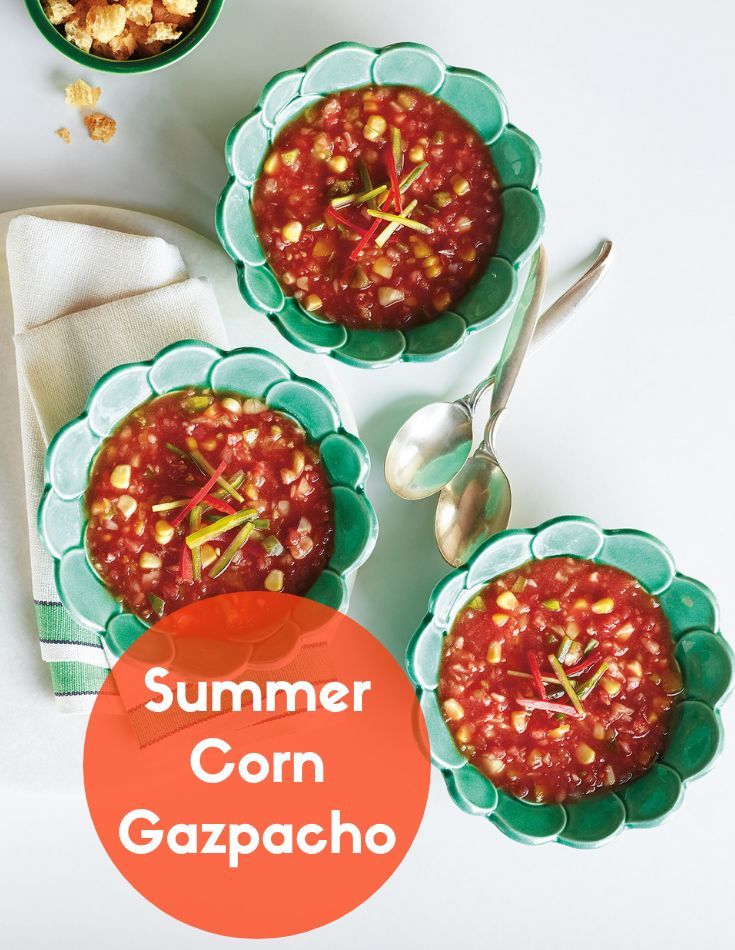 Summer Corn Gazpacho
Summer Corn Gazpacho
Soup doesn't have to always be hot. Enjoy this refreshing, cool Summer Corn Gazpacho for your next lunch or dinner!

https://www.ontario.ca/foodland/recipes/summer-corn-gazpacho
