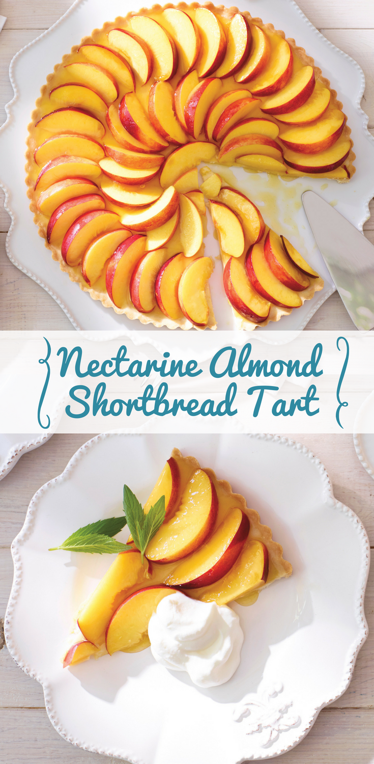 Nectarine Almond Shortbread Tart
This recipe tastes as good as it looks!  An almond shortbread crust is topped with fresh Ontario Nectarines, for a refreshingly light dessert!

https://www.ontario.ca/foodland/recipes/peaches-almond-shortbread-tart
