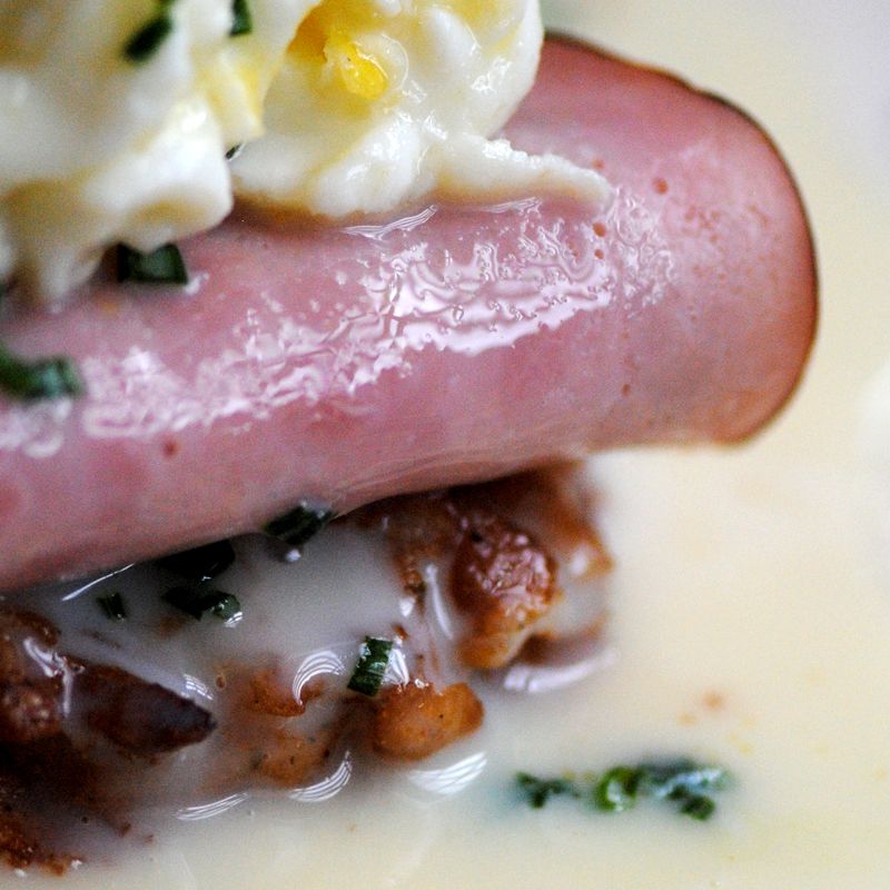 Want to update your classic Eggs Benedict for a tasty holiday brunch? Chef Derek recommends swapping out the English muffin: “I like to serve mine atop Ontario potato rösti – nice and golden crisp on the outside, and soft potato inside. We have several farms in the Kingston area that have wonderful potatoes. You can find nearly 40 varieties grown in Picton alone!”  For even more of a unique twist, try making our Rösti with Mushrooms to use as your Eggs Benedict base: http://bit.ly/1z423q9