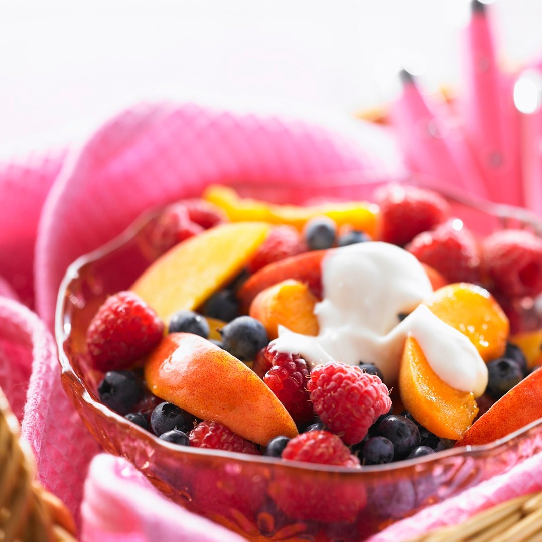 Take your Ontario fruit salad to another level with our easy-to-make crème fraîche. What is your favourite combo of in-season Ontario fruit? Find the recipe link in our bio. #loveONTfood #summersaladfoodlandontario