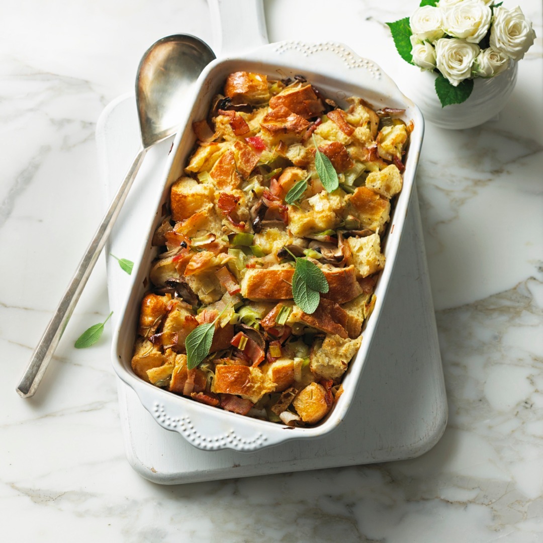 This savoury twist on a traditionally sweet dessert takes leftover bread and magically turns it into a decadent side dish.foodlandontario