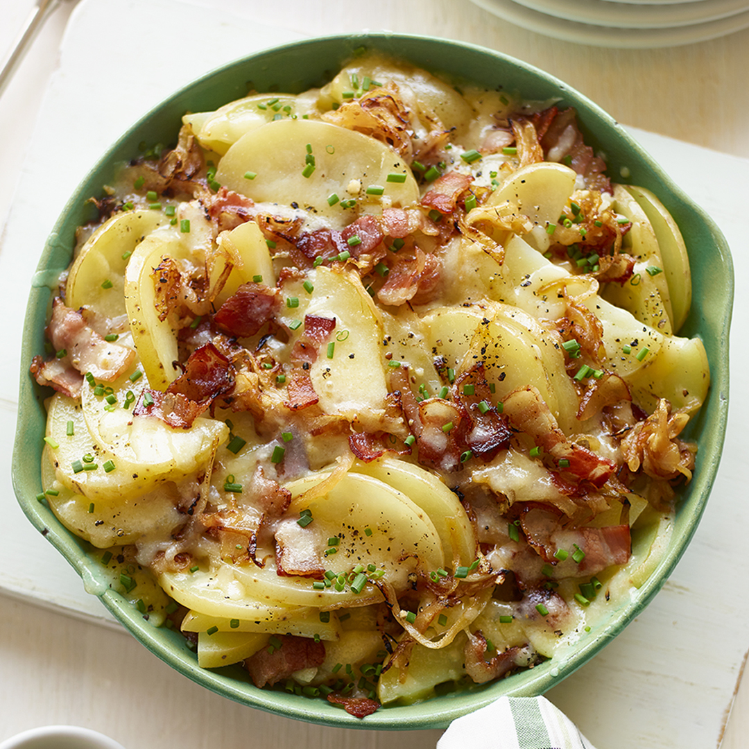 Featuring Ontario bacon, onion, potatoes and cheese, Pan Haggerty is described as a great Irish comfort food. Serve this as a main or side dish to warm up on a chilly evening.

Recipe: Irish Pan Haggertyfoodlandontario
