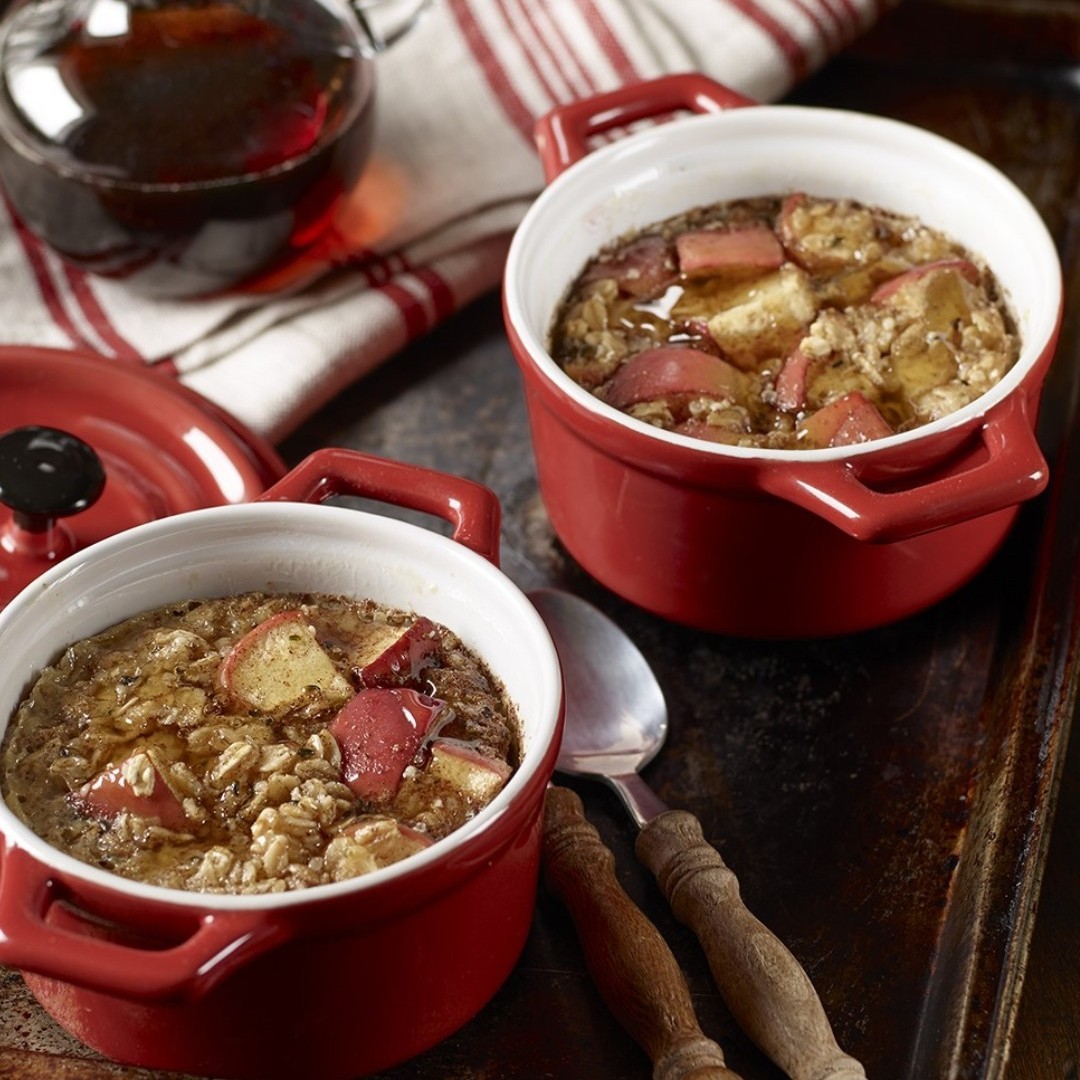 Ontario apples add a burst of fresh flavour to breakfast oatmeal. 

Serve with a drizzle of maple syrup and a dollop of yogurt. Reheat the next morning for a quick and satisfying breakfast. This recipe can be easily doubled.

Recipe: Baked Apple Oatmealfoodlandontario