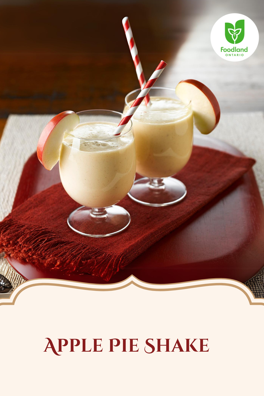 Apple Pie Shake
Apple Pie Shake
Why wait for dessert? This Apple Pie Shake lets you enjoy all the cozy flavours of a classic apple pie in a creamy, dreamy shake! Snuggle up and savour every sweet, spiced sip! 

https://www.ontario.ca/foodland/recipes/apple-pie-shake