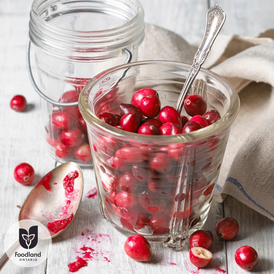Ontario Cranberries are now in season! 

They are perfect for sauces, desserts, garnishes and more. Look for them at your local market or grocery store.foodlandontario