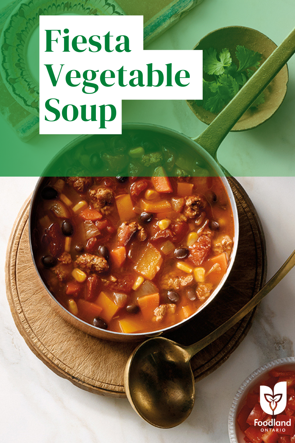 Fiesta Vegetable Soup
Fiesta Vegetable Soup
Kids of all ages will enjoy topping their bowl of hearty Fiesta Vegetable Soup. For those who like some added heat, stir in hot sauce to taste.

https://www.ontario.ca/foodland/recipes/fiesta-vegetable-soup