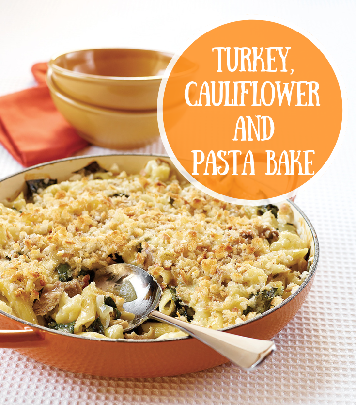 Turkey, Cauliflower and Pasta Bake 
Turkey, Cauliflower and Pasta Bake
Not sure what to do with all those holiday leftovers? Combine pasta with your leftover turkey along with Ontario Cauliflower, Spinach and cheese sauce. A crisp, bubbly bake for a chilly October night.

https://www.ontario.ca/foodland/recipes/turkey-cauliflower-and-pasta-bake