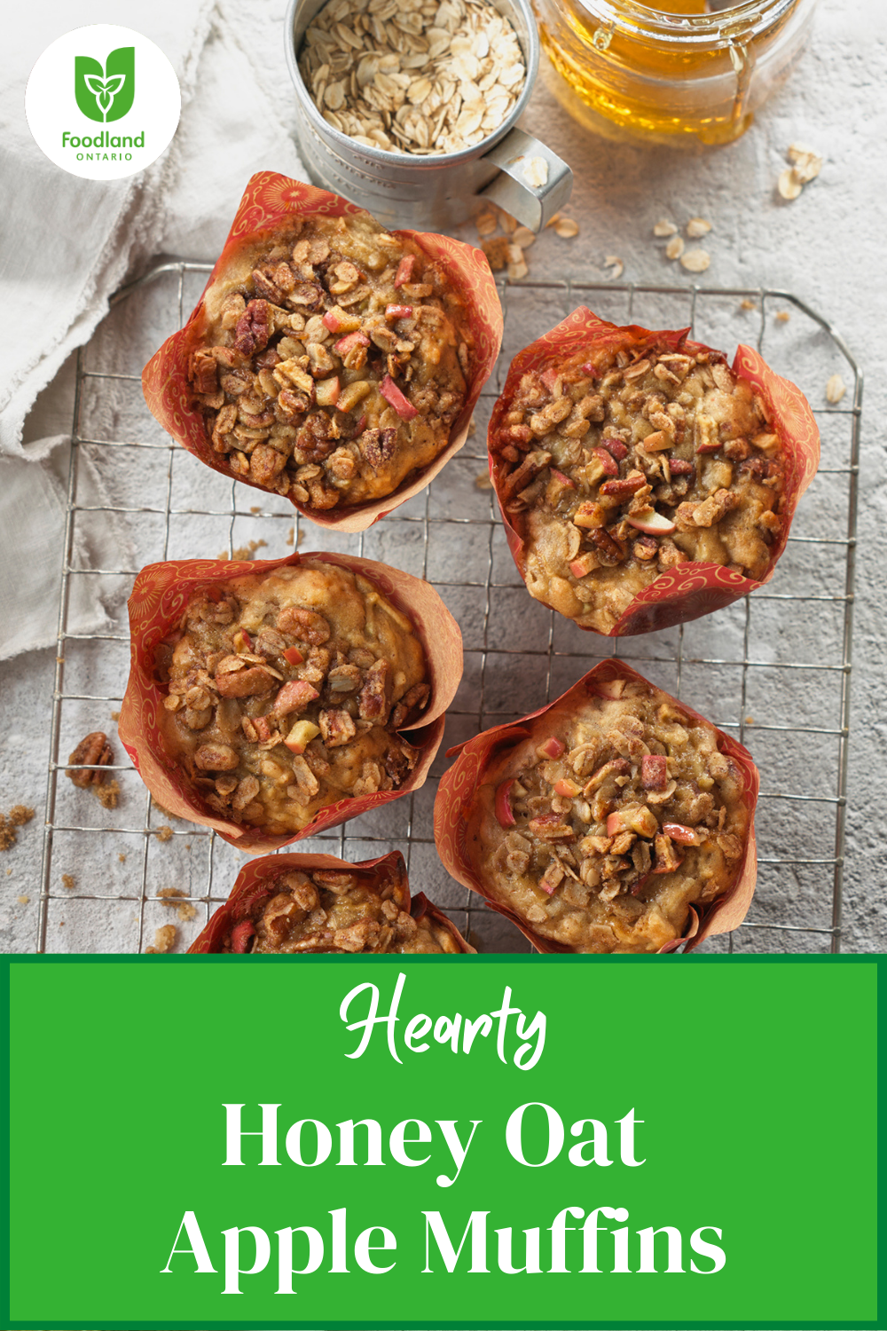 Honey Oat Apple Muffins
Honey Oat Apple Muffins
Make your own hearty Honey, Apple and Oat Muffins to compliment your morning cup of coffee.

https://www.ontario.ca/foodland/recipes/honey-oat-apple-muffins