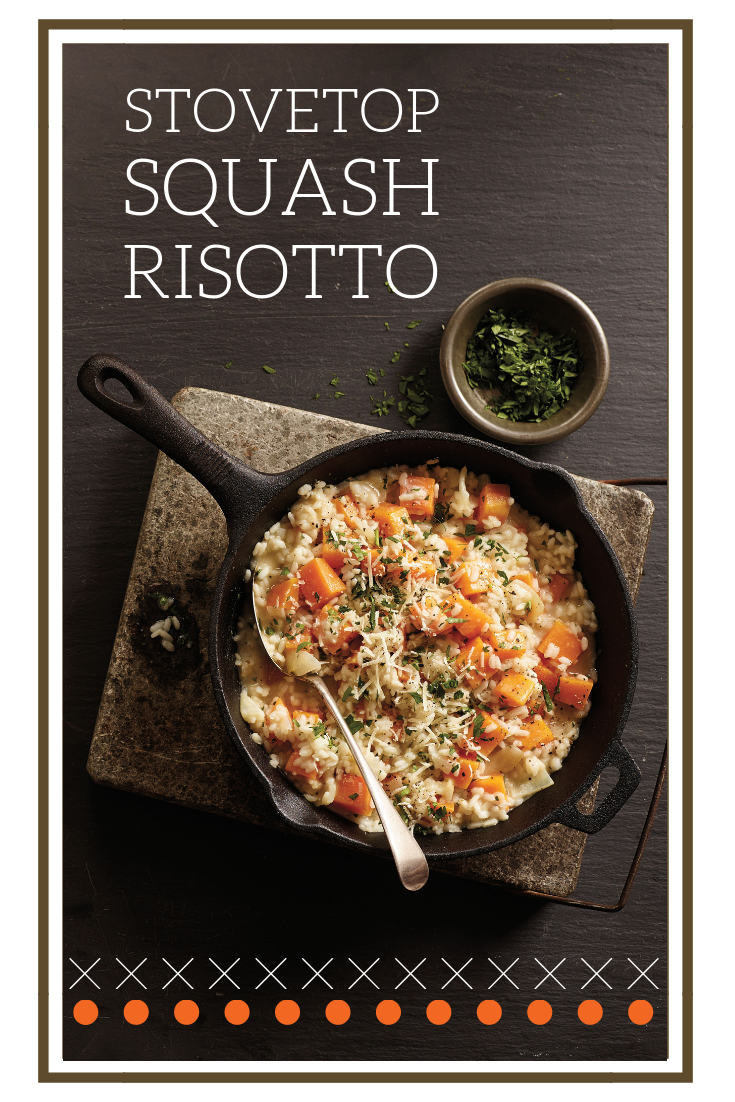 Easy Stovetop Squash Risotto
Easy Stovetop Squash Risotto
This risotto is an easy dish that is only stirred when squash is added. Serve as a first course, main dish or side dish with grilled meats or fish.

https://www.ontario.ca/foodland/recipes/easy-stove-top-squash-risotto