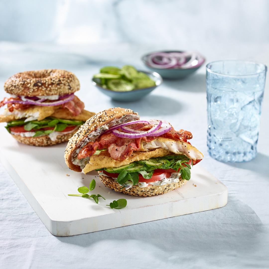 Level up your BLT with crispy Ontario Walleye, juicy Greenhouse Tomatoes, and Cucumbers! Stacked on a toasted bagel with pea shoots, onion, and homemade tartar sauce—this combo is a must-try!
Click the link in our bio for the recipe.
@ongreenhousevegfoodlandontario