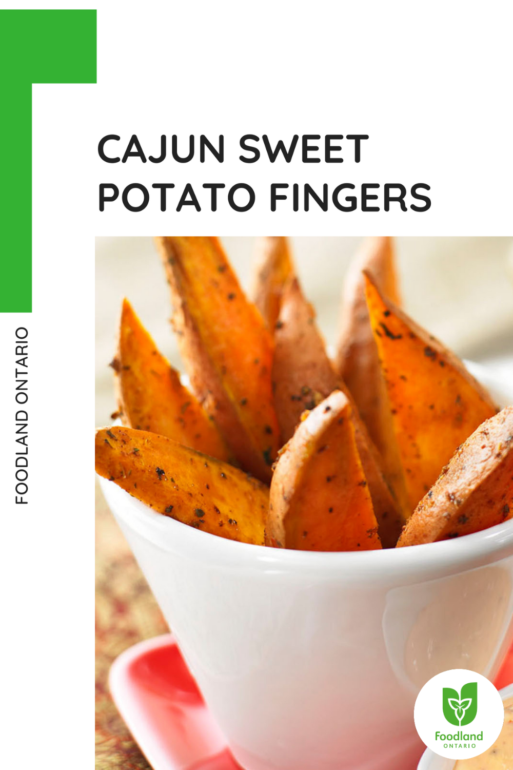 Cajun Sweet Potato Fingers with Chili Mayonnaise
Cajun Sweet Potato Fingers with Chili Mayonnaise
This spicy-sweet appetizer or side dish paired with chili mayonnaise is a great play on the beloved French fry!

https://www.ontario.ca/foodland/recipes/cajun-sweet-potato-fingers-chili-mayonnaise