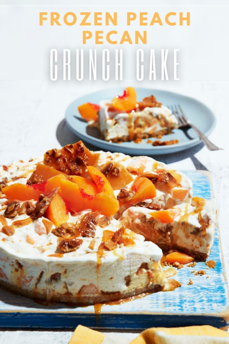 Frozen Peach Pecan Crunch Cake
Frozen Peach Pecan Crunch Cake
Frozen Peach Pecan Crunch Cake, try saying that 10 times fast! Lucky for us, it's a lot easier to make than it is to say. Juicy Ontario Peaches and homemade pecan brittle make the perfect pair in this decadent ice cream cake.
https://www.ontario.ca/foodland/recipes/frozen-peach-pecan-crunch-cake