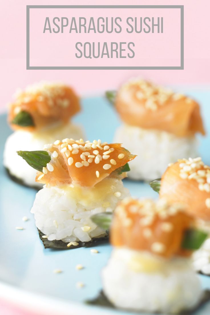 Asparagus Sushi Squares
Asparagus Sushi Squares
Have you ever wanted to make your own sushi at home? If the answer is yes, look no further than these Asparagus Sushi Squares. These light appetizers are a great introduction for beginners in the world of sushi.

https://www.ontario.ca/foodland/recipes/asparagus-sushi-squares