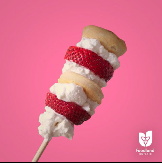 Summer dessert done a little differently. These fruit and marshmellow dessert skewers will sweeten up any summer night. No cutlery needed.