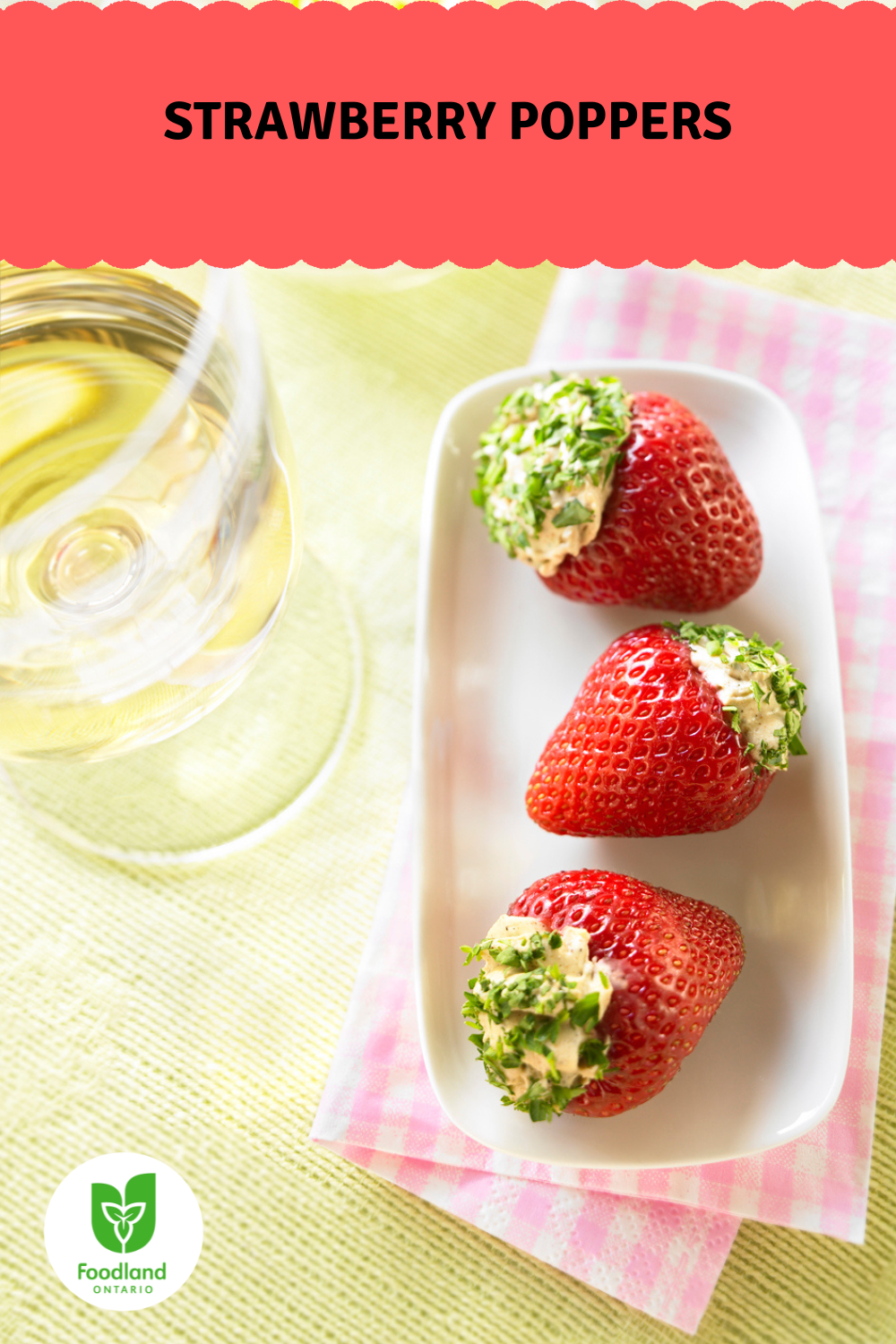Strawberry “Poppers”
Strawberry “Poppers”
Looking for an easy refreshing appetizer? These Strawberry Poppers take only 15 minutes to make… and just seconds to enjoy!
What's your favourite way to enjoy Ontario Strawberries?
https://www.ontario.ca/foodland/recipes/strawberry-poppers