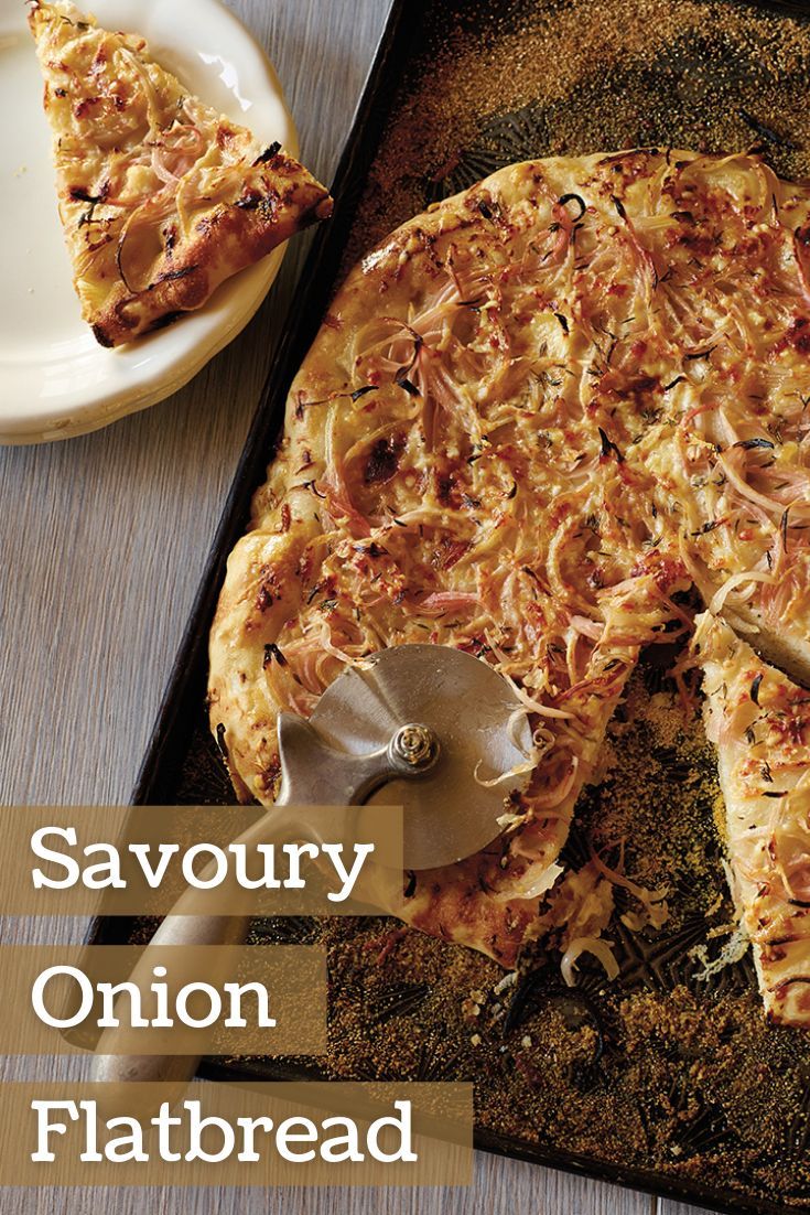 Savoury Onion Flatbread
Savoury Onion Flatbread
This savoury onion flatbread is the delicious answer to your snacking woes. Serve as an appetizer for a light Sunday dinner or as a side kick to your favourite soups. We guarantee there won't be a crumb left in sight!
https://www.ontario.ca/foodland/recipes/savoury-onion-flatbread