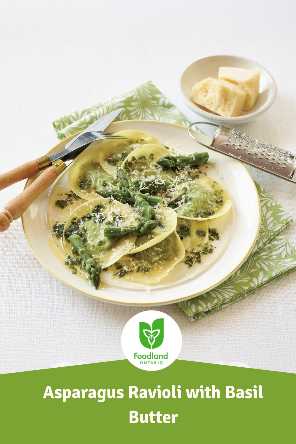 Asparagus Ravioli with Basil Butter
Asparagus Ravioli with Basil Butter
Indulge in Asparagus Ravioli with Basil Butter! This savoury ravioli, made with wonton wrappers, showcases the rich flavour of Ontario Asparagus. 

https://www.ontario.ca/foodland/recipes/asparagus-ravioli-basil-butter