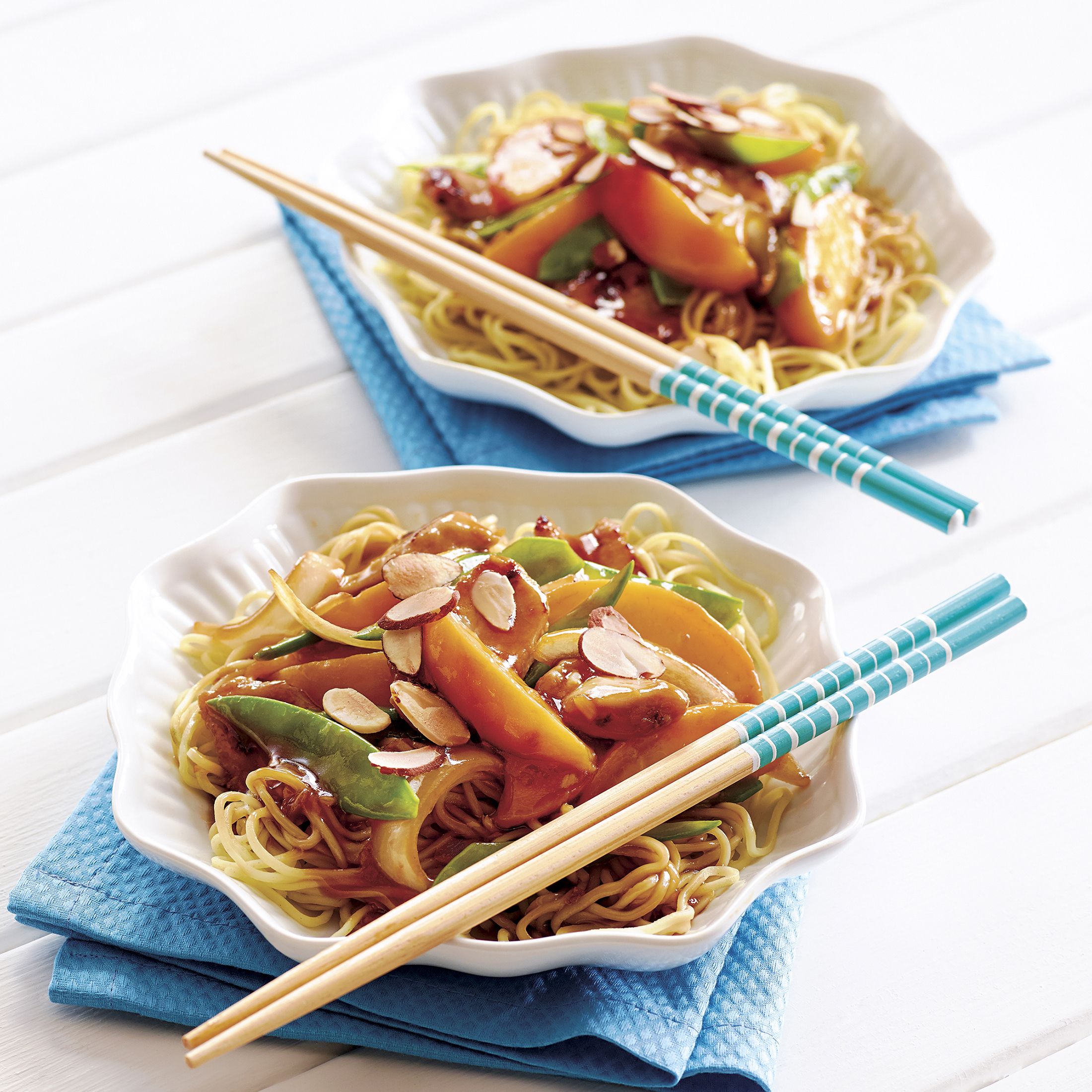 Chicken, Peach and Snow Pea Stir-Fry
This Chicken and Snow Pea Stir-Fry has an unexpected ingredient - Ontario peaches! The sweet flavours of Ontario peaches are a delicious addition to this savoury stir-fry recipe.

https://www.ontario.ca/foodland/recipes/chicken-peach-and-snow-pea-stir-fry