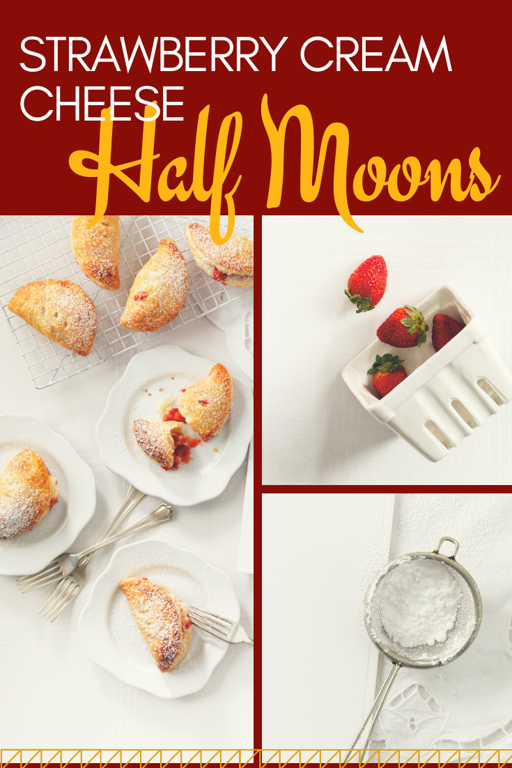 Strawberry Cream Cheese Half Moons 
Strawberry Cream Cheese Half Moons
This yummy and portable dessert uses fresh Ontario Strawberries. Although it can be taken to-go, it is best served the same day it is made.

https://www.ontario.ca/foodland/recipes/strawberry-cream-cheese-half-moons