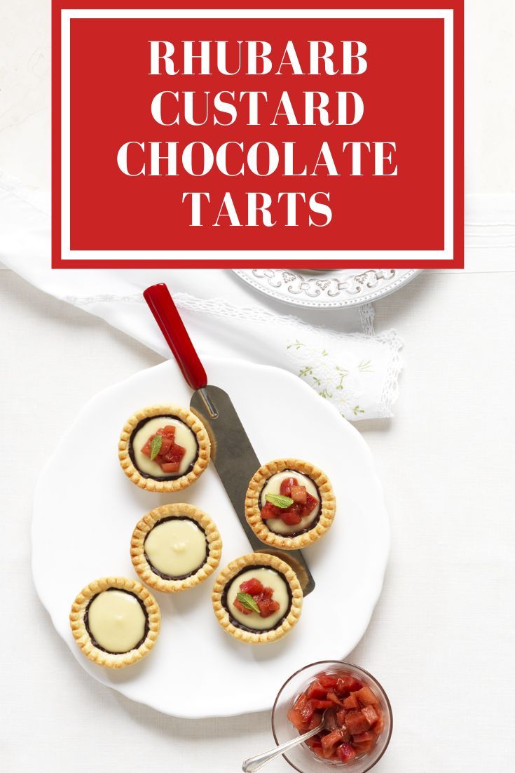 Rhubarb Custard Chocolate Tarts
Rhubarb Custard Chocolate Tarts
These easy yet elegant rhubarb custard chocolate tarts are perfect to share with the ones you love.

https://www.ontario.ca/foodland/recipes/rhubarb-custard-chocolate-tarts
