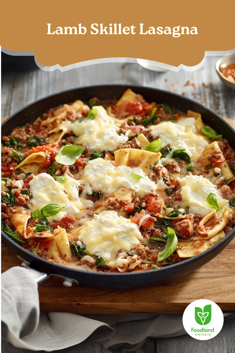 Lamb Skillet Lasagna
Lamb Skillet Lasagna
Elevate your lasagna game with Lamb Skillet Lasagna! This rustic, deconstructed version features rich Ontario Lamb and creamy Ontario Ricotta and Mozzarella Cheeses. Quick to prepare and perfect for a hearty dinner!
https://www.ontario.ca/foodland/recipes/lamb-skillet-lasagna