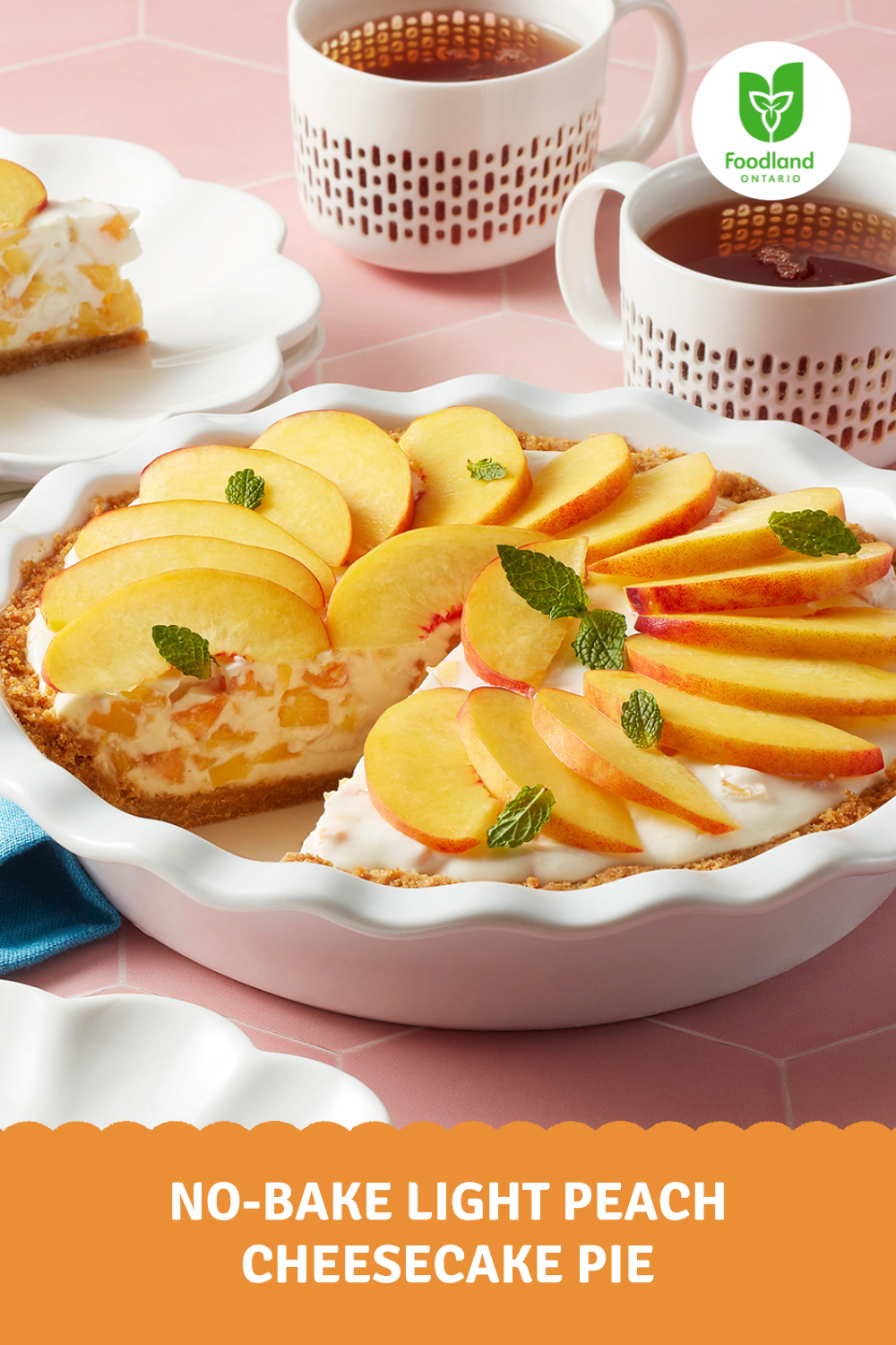 No-Bake Light Peach Cheesecake Pie
No-Bake Light Peach Cheesecake Pie
Hold onto summer just a little longer with this no-bake delight.
This Light Peach Cheesecake Pie is creamy, refreshing, and made with sweet Ontario peaches—no oven required! It’s the perfect make-ahead dessert that's as easy to make as it is to enjoy!
#LoveONFood
https://www.ontario.ca/foodland/recipes/no-bake-light-peach-cheesecake-pie